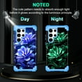 thumbnail image 3 of Casetego for Samsung Galaxy S22 Ultra 5G Case,Glow in The Dark Three Layer Heavy Duty Shockproof Protection Hard Plastic Bumper+Soft Silicone Case,Light Blue, 3 of 7