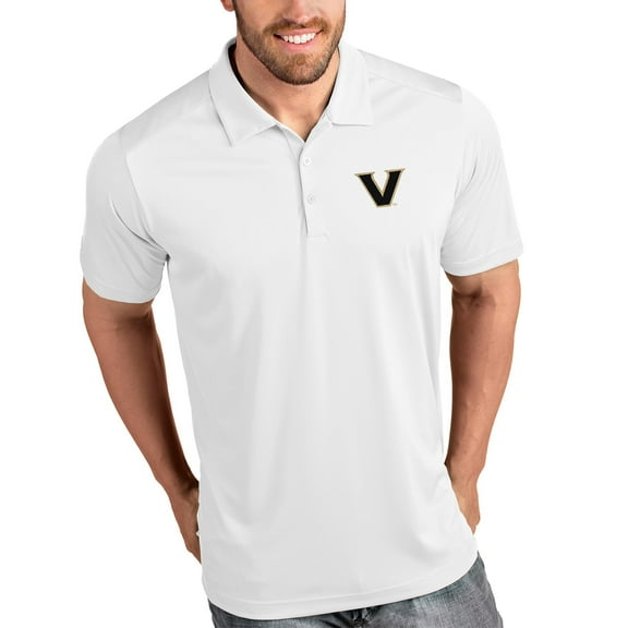 Men's Antigua White Vanderbilt Commodores Tribute Polo