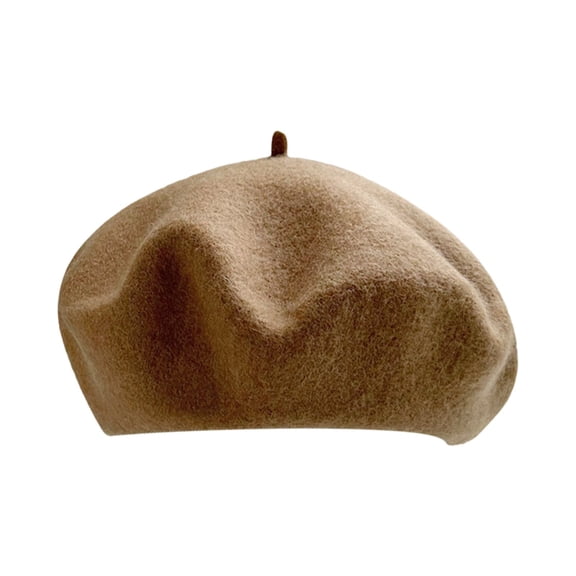 Classic Hairy French Beret, Solid Color Painter Warm Hat, Women Autumn Winter Casual Headcap, Thickened Soft Breathable Cold Resistant Headwear for Outing Leisure Party Retro Fashion Warm Hat