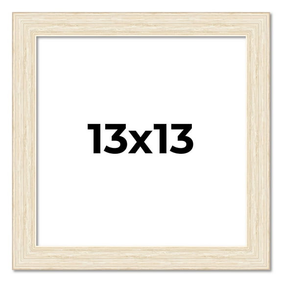 13x13 Frame White Real Wood Picture Frame Width 1.5 inches | Interior Frame Depth 0.5 inches | Barn