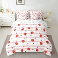 thumbnail image 2 of Homewish Cartoon Red Strawberry Twin Bedding Sets 7-Piece for Female Men Adults,Dreamy Princess Bedding Comforter Set Microfiber,Pink Geometric Stripes Breathable Sheet Sets,Ultra Soft Home Decor, 2 of 8