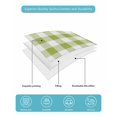 thumbnail image 5 of Quilts Twin XL Size, Green Plaid Soft Comforter Bedding Set for Bed, Gradient Geometric Buffalo White Checkered Lightweight Quilted Bedspread with Pillow Cover(2 Pieces) for All Season, 68x98 Inch, 5 of 6