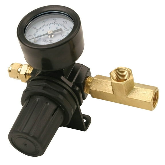 Viair 0-220 PSI Gauge Air Tank Pressure Regulator with 0.25" Compression Fitting