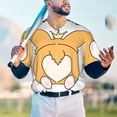 thumbnail image 6 of Daiia Prince Corgi Dog Mens Baseball Jersey Button Down Shirts Short Sleeve Sports Uniforms-Medium, 6 of 9