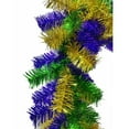 thumbnail image 4 of Mardi Gras Multi-Color Branch Garland, 6 ft purple green gold glitter ornament Fat Tuesday Decoration tree decor parade decor, 4 of 4