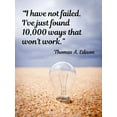 thumbnail image 2 of ArtsyQuotes 15x18 Gold Ornate Wood Framed with Double Matting Museum Art Print Titled - Thomas Edison Quote: I Have Not Failed, 2 of 4