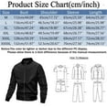 thumbnail image 3 of Daolelai Men's Baseball Jacket Solid Color Jacket Long Sleeve Collarless Coat, 3 of 5