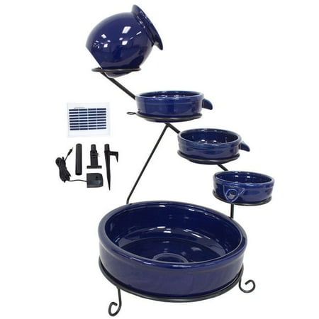 Terra Cotta Water - Tools Option Sundance Blue Solar Terracotta Ceramic Water Fountain
