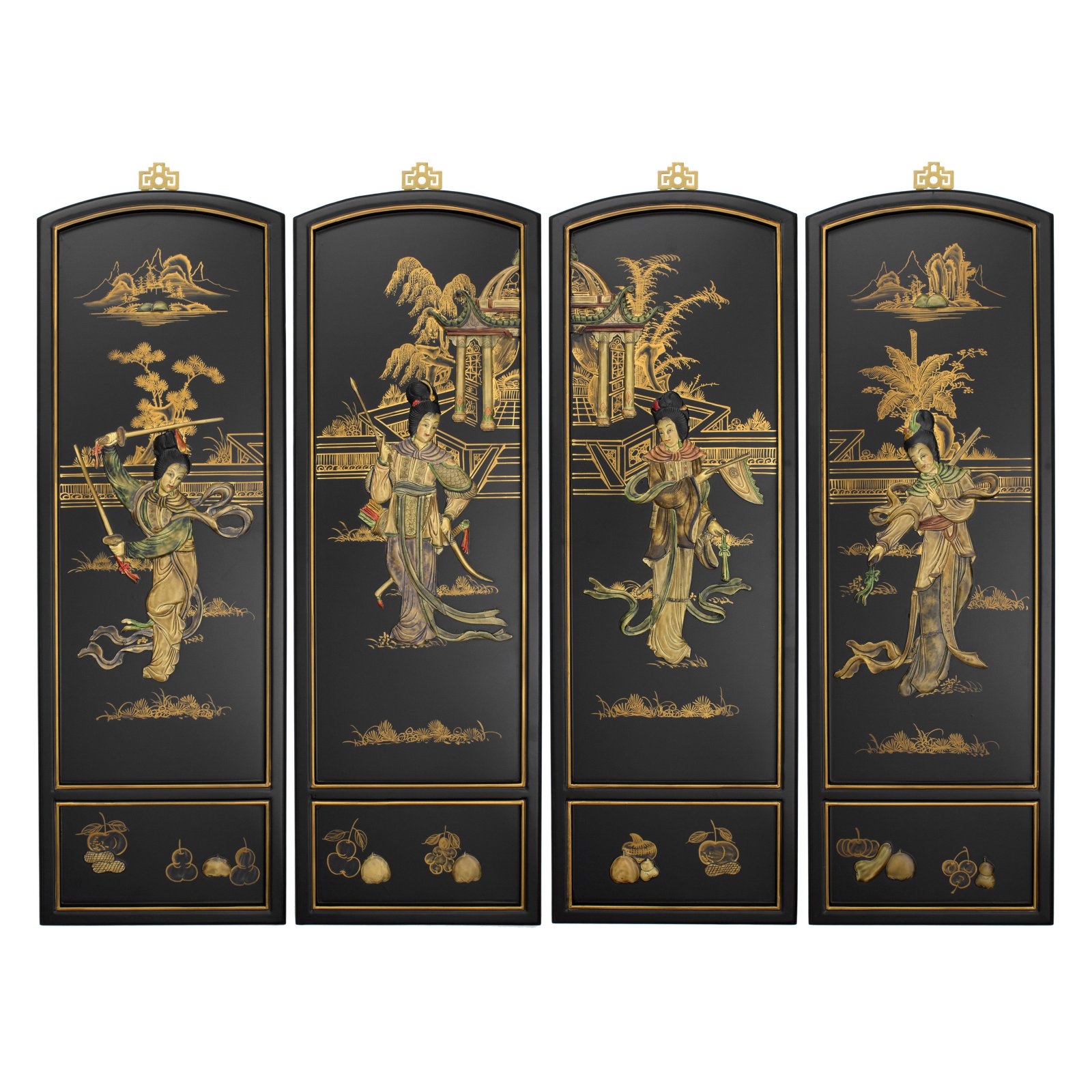 Oriental Furniture Lady Generals Wall Plaques, decorative item