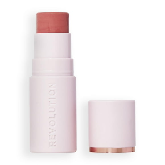 Revolution, Stick Blush Soie Marbre, Couleur Modulable pour Joues, Yeux et Lèvres, Formule Crème à Poudre, Vegan et Sans Cruauté, Rose Pêche, 0.15 oz