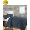 Celine Linen Wrinkle & Fade Resistant 3-Piece Duvet Cover Set - Protects and Covers your Comforter / Duvet Insert, 1500 Series LUXURIOUS 100% HypoAllergenic - Silky Soft, King/Cali King, Navy Blue