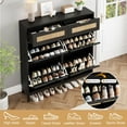 thumbnail image 3 of LAFGUR Shoe Cabinets with 4 Flip Drawers,Wooden Shoe Storage Organizer for Entryway,Hallway,Black, 3 of 9