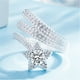 thumbnail image 5 of Anillo ajustable con estrella, anillo chapado de moda, anillos de plata para mujer, 5 of 5