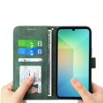 thumbnail image 4 of Funda Tipo Billetera para Samsung Galaxy A07 Carcasa Abatible con Porta Tarjetas, Bolsillo para Efectivo, Soporte Ajustable, Cierre Magnético y Correa de Muñeca Verde, 4 of 6