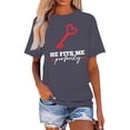 thumbnail image 3 of T-shirt Décontracté à Manches Courtes Col Rond Imprimé pour la Saint-Valentin pour Couples Hommes et Femmes Chandails en Molleton Chaussettes Courtes Léopard Fille Col en V Chemise Longue Boutonnée pour Course Femmes Chemise en Velours Côtelé, 3 of 6