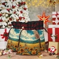 thumbnail image 6 of Rocae Field Style Bicycle Young Sunflower Print Christmas Drawstring Linen Gift Bag with Drawstrings Treat Bag Goody Present Bags for Christmas Party Favor, 6 of 8