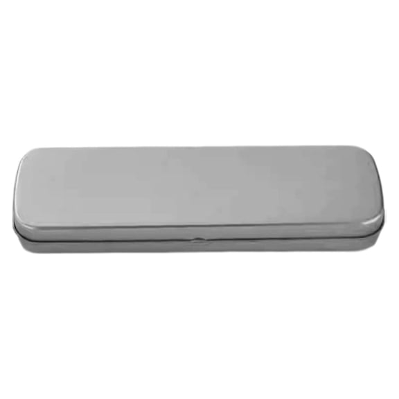 Large Capacity Rectangular Stationery Box, Watercolor Pen Paint Pencil Storage Case, Desktop Art Supply Organizer With Handle (Silver ,20*6.3CM)