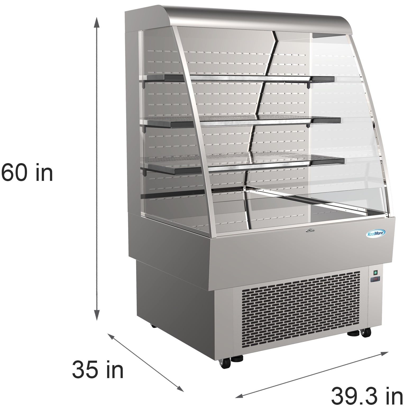 KoolMore 35 in. Open Air Grab and Go Commercial Refrigerator – 13.4 Cu. ft.