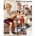 thumbnail image 3 of Pogiun Boys Pajama Shorts Soft Micro Fleece Pajama Bottoms for Kids Printed Plaid Design Boy's Sleepwear Gradient 6-8y, 3 of 7