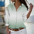 thumbnail image 2 of cfhntfmh Chemises Boutonnées pour Femmes Imprimé Rayé Manches Longues Blouses Col Automne Tops de Travail Amples, 2 of 4