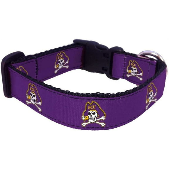 ECU Brand New Pet Dog Collar(X-Small), Official Pirates Mascot Logo/Colors