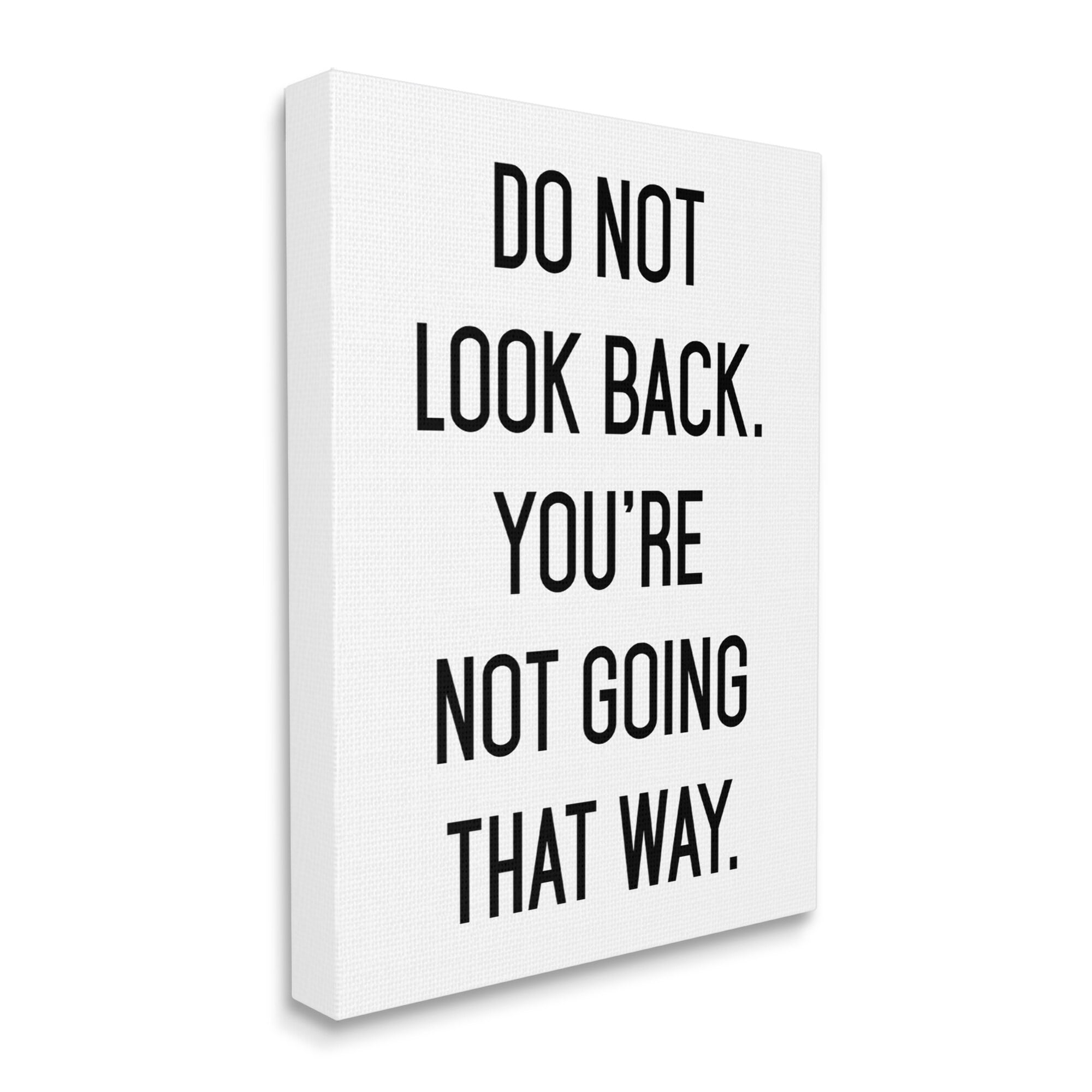 Stupell Industries Do Not Look Back Encouraging Motivational Phrase Graphic Art Gallery Wrapped Canvas Print Wall Art, Design by Lettered and Lined