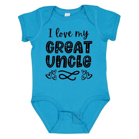 

Inktastic I Love My Great Uncle with Hearts Gift Baby Boy or Baby Girl Bodysuit