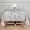 thumbnail image 3 of Pioneer Flower Floral Print Pattern Square Tablecloth, Waterproof Wipeable Spillproof Washable Table Cover for Home Kitchen Party and Daily Decor 60"x60", 3 of 6