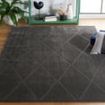 thumbnail image 2 of SAFAVIEH Revive Lorrin Diamond Polyester Area Rug, Charcoal, 4' x 6', 2 of 8