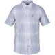 thumbnail image 1 of Hurley Archer Plaid Button Up Shirt para hombre, gris, pequeño Hurley Botones al frente, 1 of 1