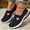 Blue, variant on Women's Breathable Knit Slip-On Walking Shoes, Lightweight Comfort Casual Sneakers with Air Cushion Support