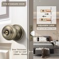thumbnail image 3 of knobelite (1 Pack) Privacy Door Knobs Lock Interior Bedroom Bathroom Door Handle Antique Brass Round Ball Keyless Lockset, 3 of 6