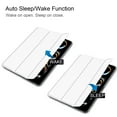 thumbnail image 2 of Case for iPad Pro 11 2024, Folio Tri-fold Stand Smart PU Leather / Hard Back Cover with Auto Wake/Sleep Magnetic Ligthweight Slim Fit Drop Protective for iPad Pro 11 2024, White, 2 of 8