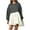 Gray, variant on Lindreshi Long Sleeve Dresses for Women Fashion Women's Casual Over Sized Sweatshirt Long Sleeve Dress Round-Neck Ladies Patchwork Mini Dresses