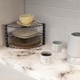 thumbnail image 5 of Organizador de estantes Simple Houseware, 3 niveles, mostrador, esquina, bronce, 5 of 5
