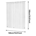 thumbnail image 3 of Clear Shower Curtain Liner Light Weight PEVA Shower Liner with 3 Magnets 71x71 Inches Waterproof Odor Free for Bathroom Shower Curtain (No Hooks), 3 of 7