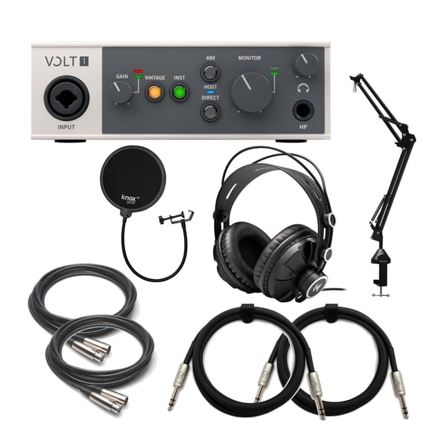Interfaz de audio Universal Audio VOLT-1 con auriculares y más