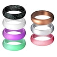 thumbnail image 2 of Anillo de silicona de 7 piezas, anillo de bodas de caucho, anillo respetuoso con la piel, silicona para hombres Yuyangstore Banda de silicona para anillo de dedo, 2 of 8