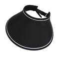 thumbnail image 3 of Women’s Sun Visor Solid Color With Black Trim Wide Brim Sun Protection Lightweight Sports Hat, 3 of 4