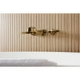 thumbnail image 4 of Kingston Brass KS5023KL Hallerbos Two-Handle Wall Mount Roman Tub Faucet, Antique Brass, 4 of 7