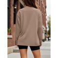 thumbnail image 4 of Camiseta Trendy Queen oversize de manga larga color caqui talla M, 4 of 6