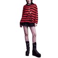 thumbnail image 3 of Sunloudy Women Knit Sweater Long Sleeve Crew Neck Striped Ripped Pullover Tops Spring Fall Streetwear, 3 of 9