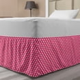 thumbnail image 1 of Star Bed Skirt, Celebration Shapes Girlish Toned Party Abstract Themed Continuous Minimal Pattern, Elastic Bedskirt Dust Ruffle Wrap Around for Bedding Decor, 4 Sizes, Hot Pink White, by Ambesonne, 1 of 2