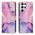 thumbnail image 4 of Compatible for Galaxy S25 Ultra Wallet Case, Samsung S25 Ultra Wallet Case[Stand Feature] [Wrist Strap] [Credit Cards Holder] New Marble Pattern Premium PU Leather Flip Protective Cover,Purple, 4 of 10