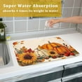thumbnail image 7 of Happy Thanksgiving Day Harvest Dish Drying Mat for Kitchen Counter,Sunflower Maple Leaves Pumpkin Drying Mat 18 x 24 Inch with Absorbent Reversible Microfiber Dish Drying Pad for Coffee Bar, 7 of 7