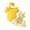 Jaune, variante sur Ensembles de Tenues pour Filles Tout-Petits Ours Imprimé Cœur Manches Courtes Haut Salopettes avec Bandeau Adorable 3 Pcs Vêtements pour Enfants Taille 12-18 Mois
