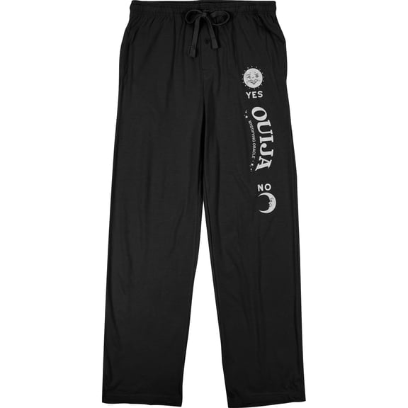 Ouija Logo Sun & Moon Icons Adult Black Sleep Pajama Pants-Medium