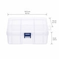 thumbnail image 2 of Detachable Transparent Plastic Compartment Organizer, 6.5 x 4.7 x 2.4in Clear Jewelry Storage Box for Small Parts and Beads, Fishing Gear Container with Dividers D, 2 of 5