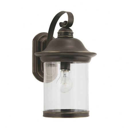 Sea Gull Hermitage Outdoor Wall Lantern - 15.25H in. Antique Bronze
