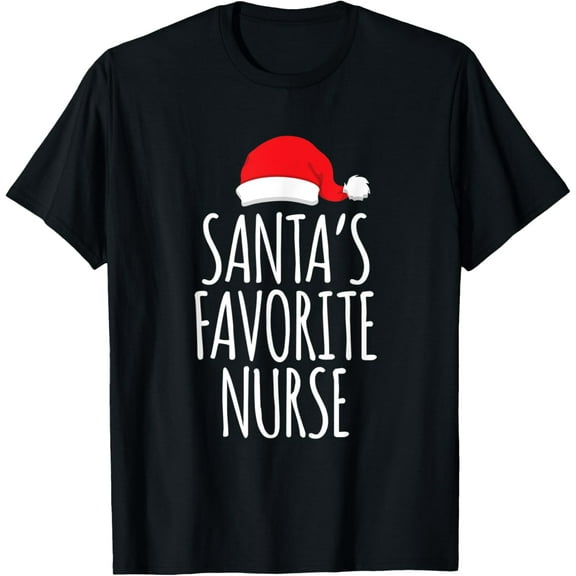 Santa's Favorite Nurse Christmas Nursing Costume Xmas Gift T-Shirt